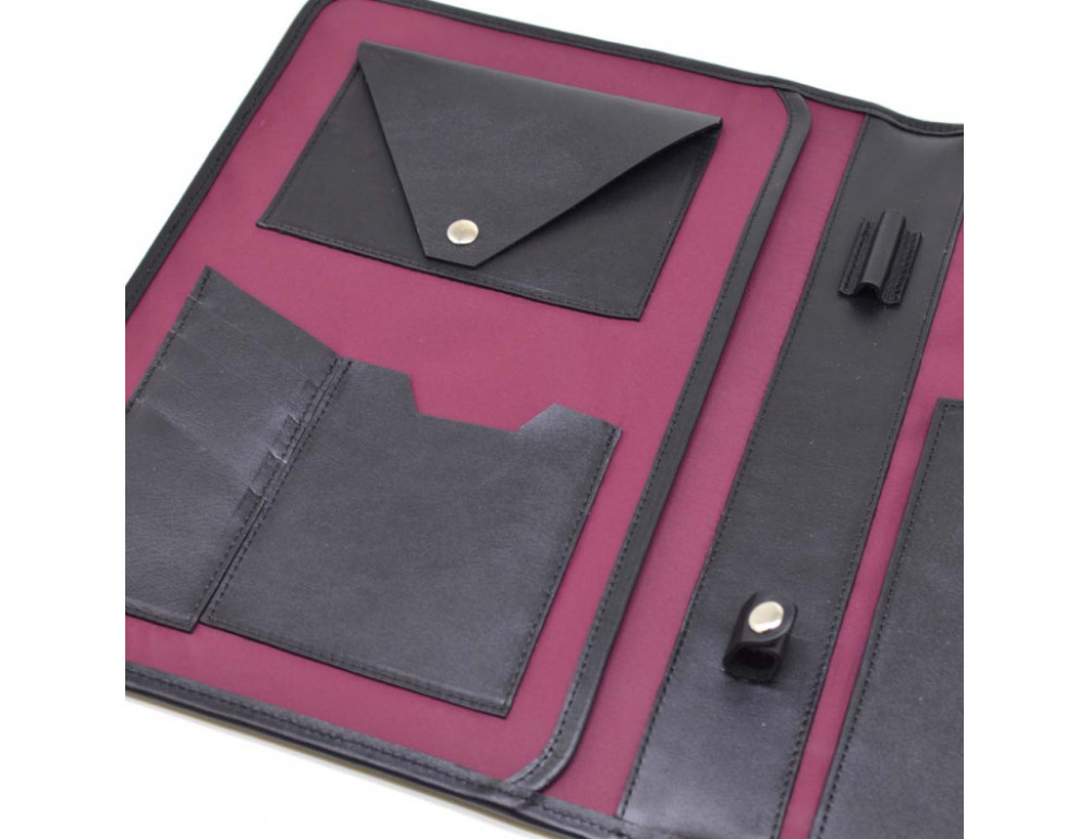 Чёрная кожаная папка А4 TARWA GA-2141-4lx - Фото № 5