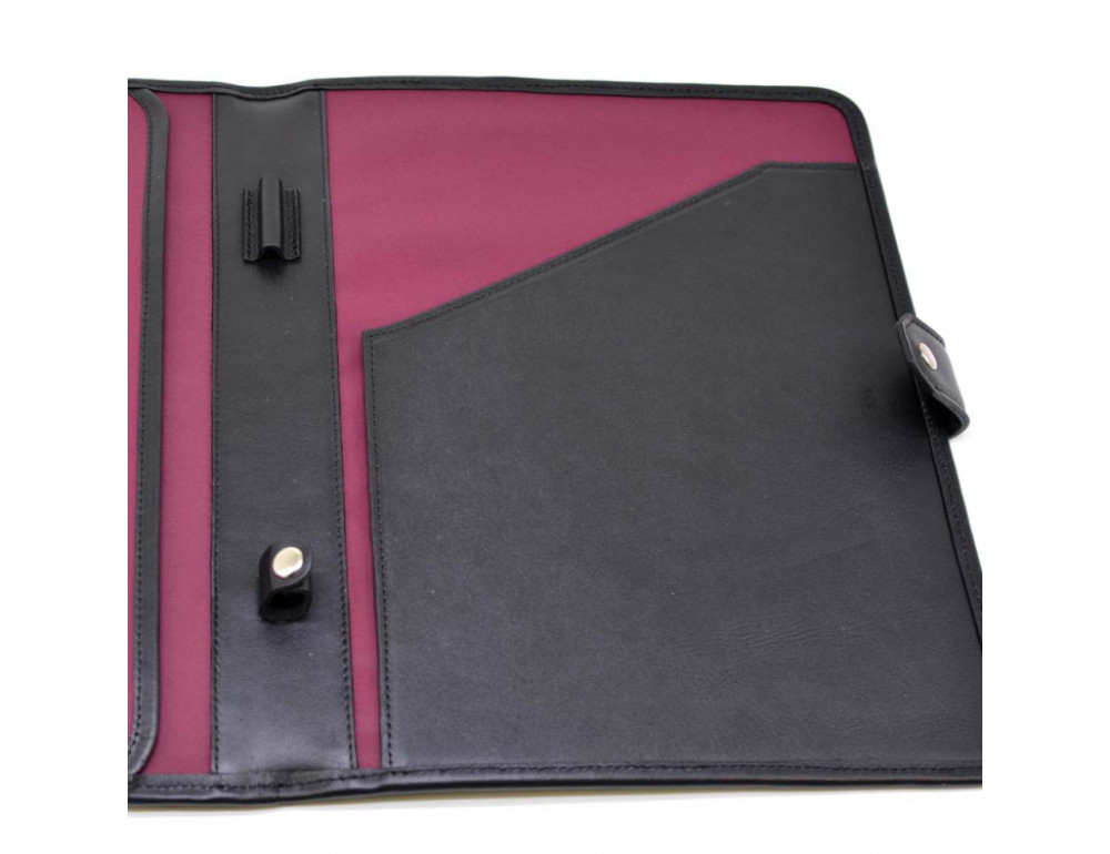 Чёрная кожаная папка А4 TARWA GA-2141-4lx - Фото № 6