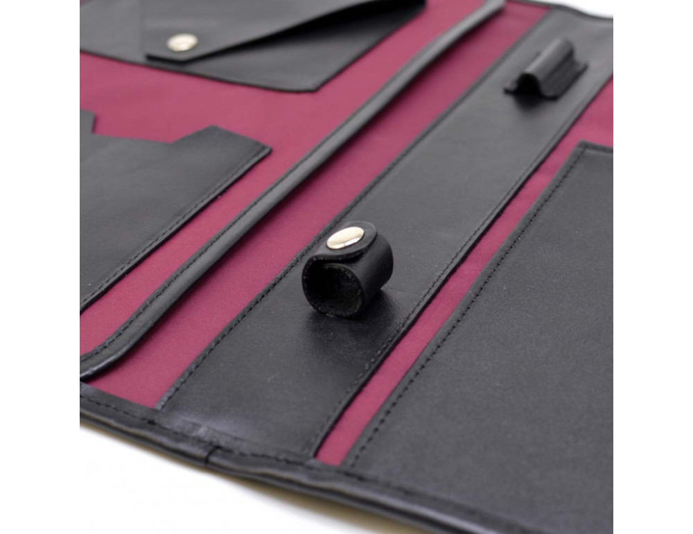 Чёрная кожаная папка А4 TARWA GA-2141-4lx - Фото № 8
