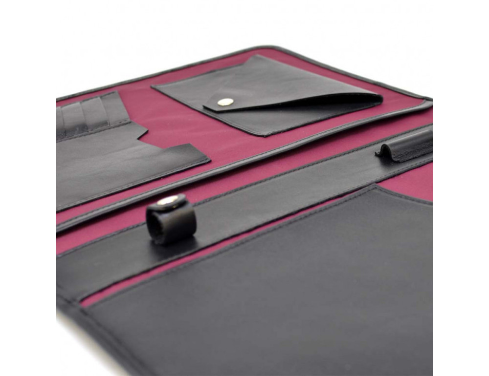 Чёрная кожаная папка А4 TARWA GA-2141-4lx - Фото № 9