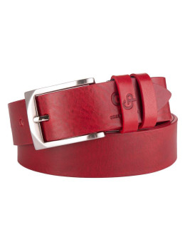 Красный женский кожаный ремень 35 мм Grande Pelle Labbro - 360011200