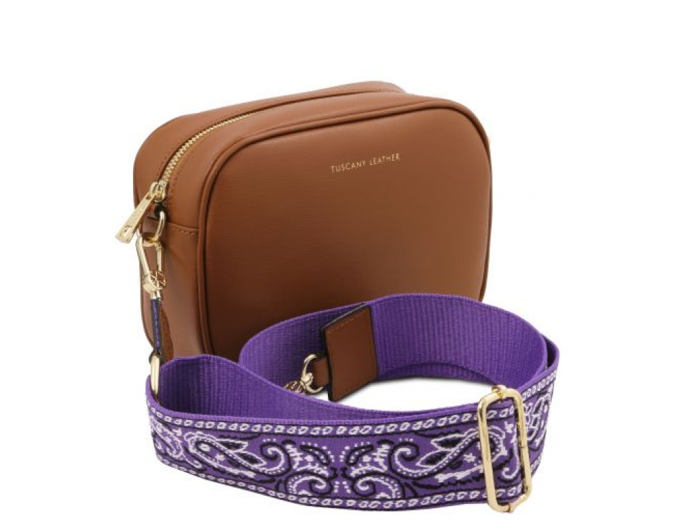 Маленька шкіряна сумочка через плече TL Bag TL142192 COGNAC - Фотографія № 3