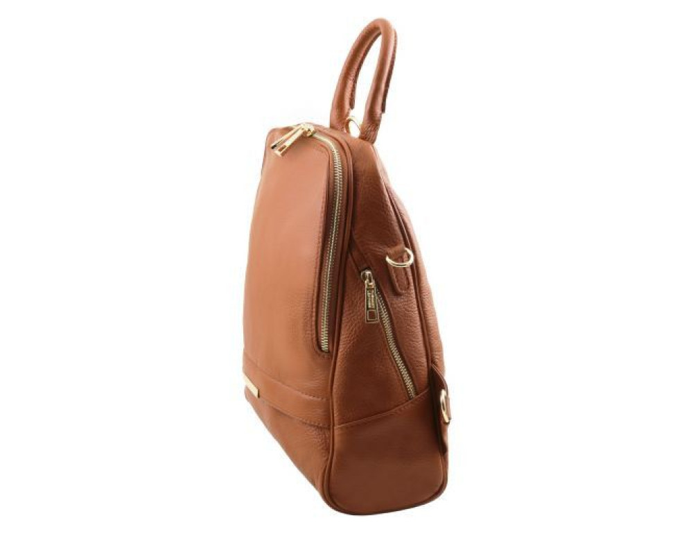 Коричневий жіночий італійський рюкзак TL BAG TL141376 COGNAC - Фотографія № 2