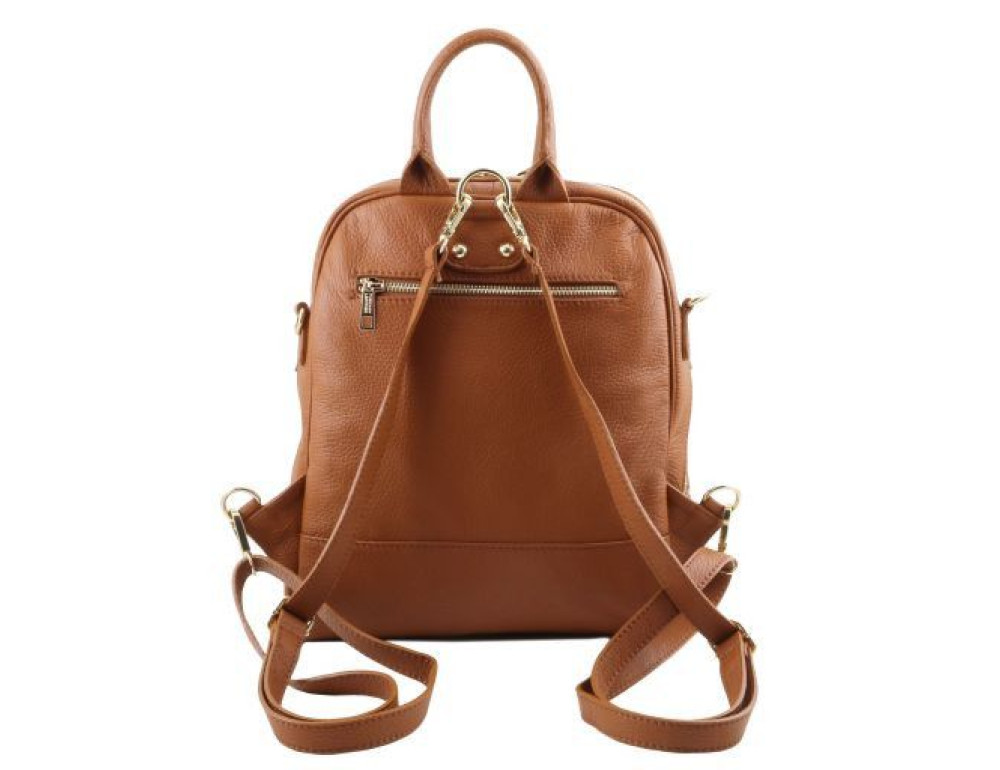 Коричневий жіночий італійський рюкзак TL BAG TL141376 COGNAC - Фотографія № 3