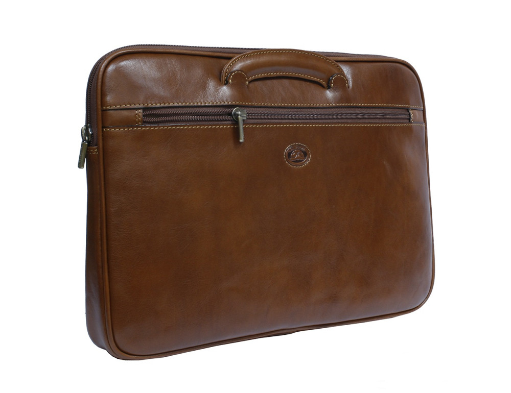 Шкіряна папка з ручками що ховаються TONY PEROTTI Italico 8090 cognac - Фотографія № 3