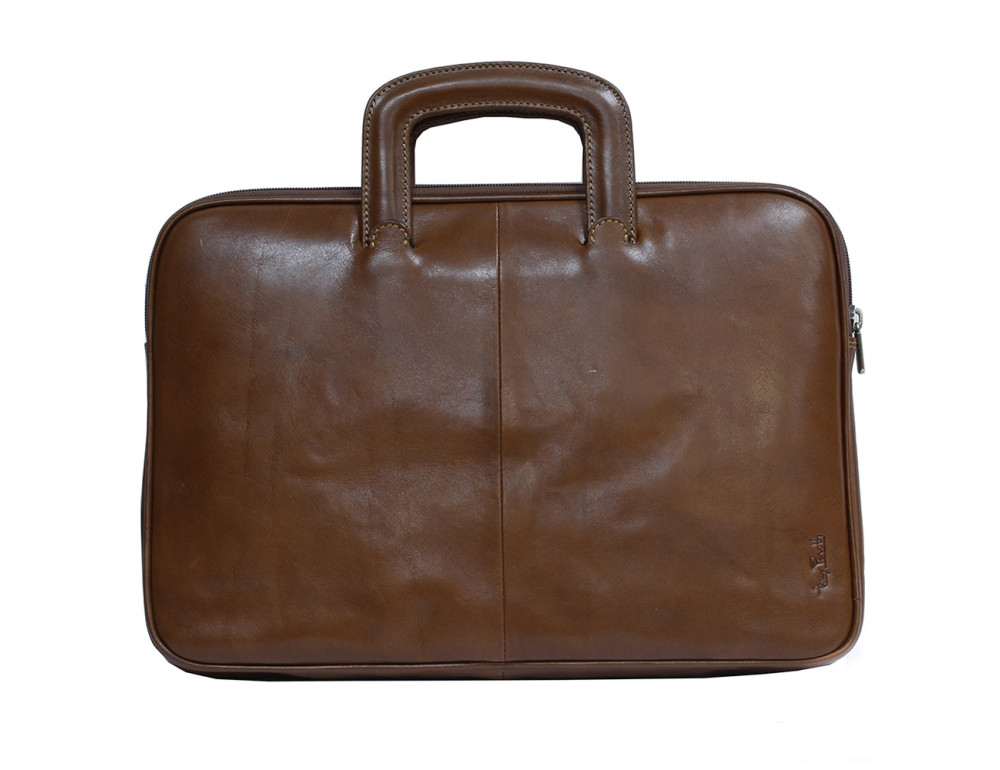 Шкіряна папка з ручками що ховаються TONY PEROTTI Italico 8090 cognac - Фотографія № 4