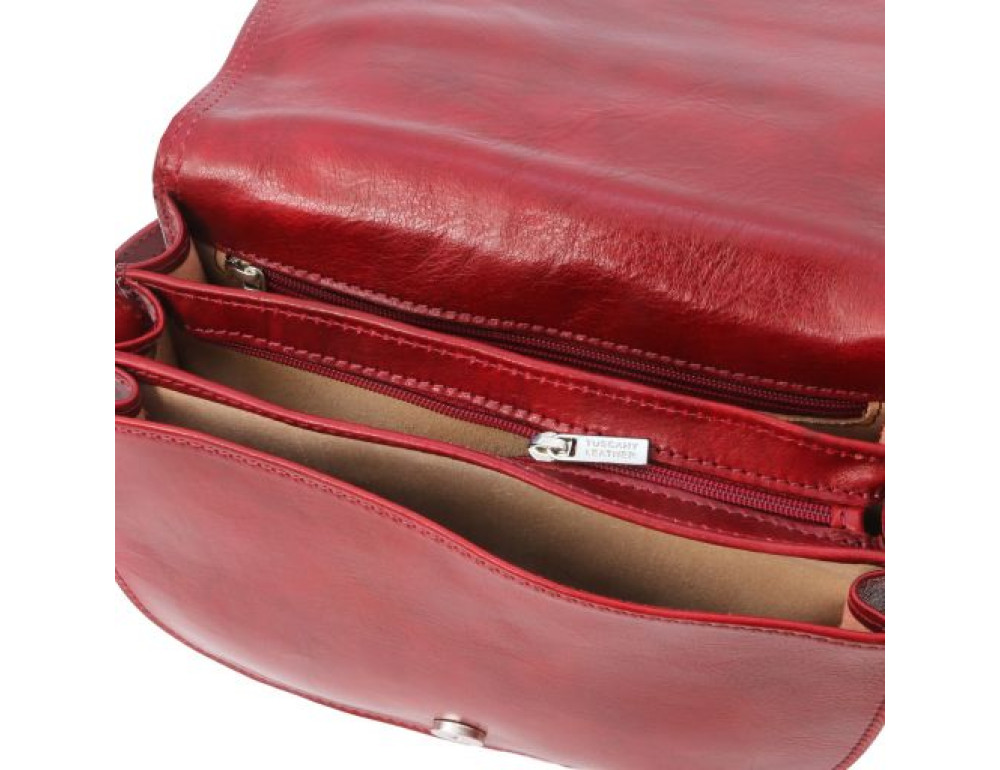 Червона шкіряна жіноча сумка Tuscany Leather Isabella TL9031 Red - Фотографія № 5