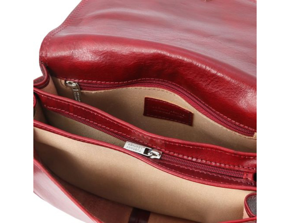 Червона шкіряна жіноча сумка Tuscany Leather Isabella TL9031 Red - Фотографія № 6