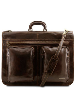 Кожаный дорожный портплед Tuscany Leather TAHITI TL3030 Dark Brown
