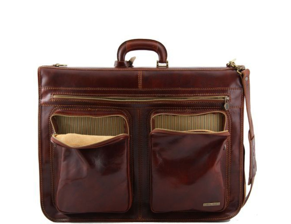 Шкіряний дорожній портплед Tuscany Leather TAHITI TL3030 Dark Brown - Фотографія № 2