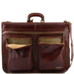 Шкіряний дорожній портплед Tuscany Leather TAHITI TL3030 Dark Brown - Фотографія № 101