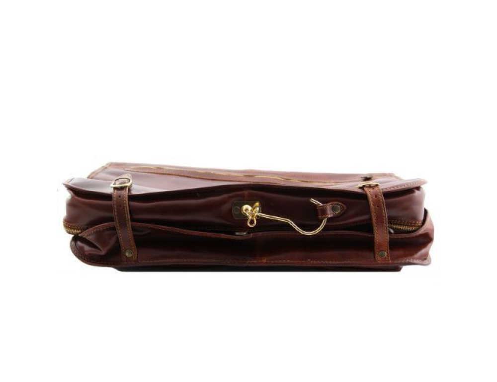 Шкіряний дорожній портплед Tuscany Leather TAHITI TL3030 Dark Brown - Фотографія № 6