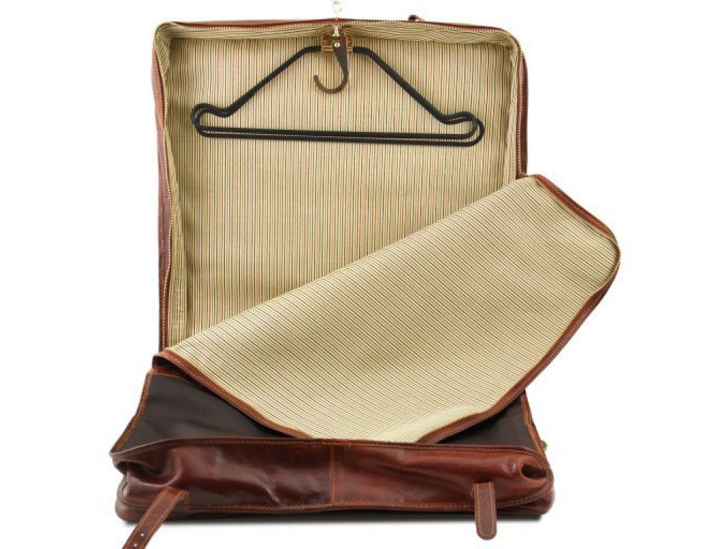Шкіряний дорожній портплед Tuscany Leather TAHITI TL3030 Dark Brown - Фотографія № 7