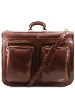 Кожаный портплед с двумя карманами Tuscany Leather TAHITI TL3030 Brown