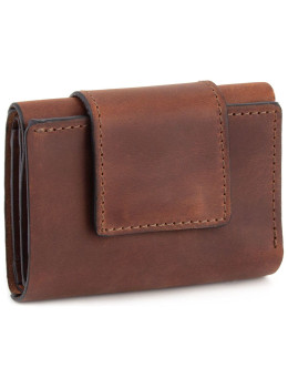 Кожаный женский кошелёк ручной работы маленького размера GRANDE PELLE 504123