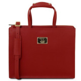 Червоний бізнес-портфель жіночий Tuscany Leather Palermo tl141369 Red