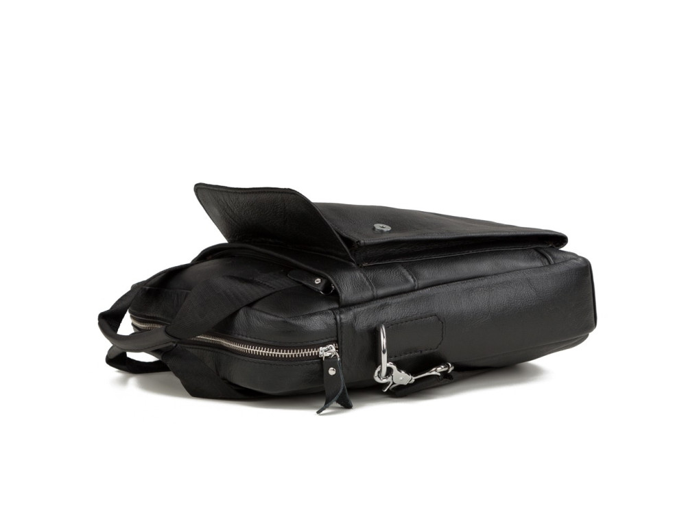 Чоловіча барсетка зі шкіри TIDING BAG M38-8861A чорна - Фотографія № 5