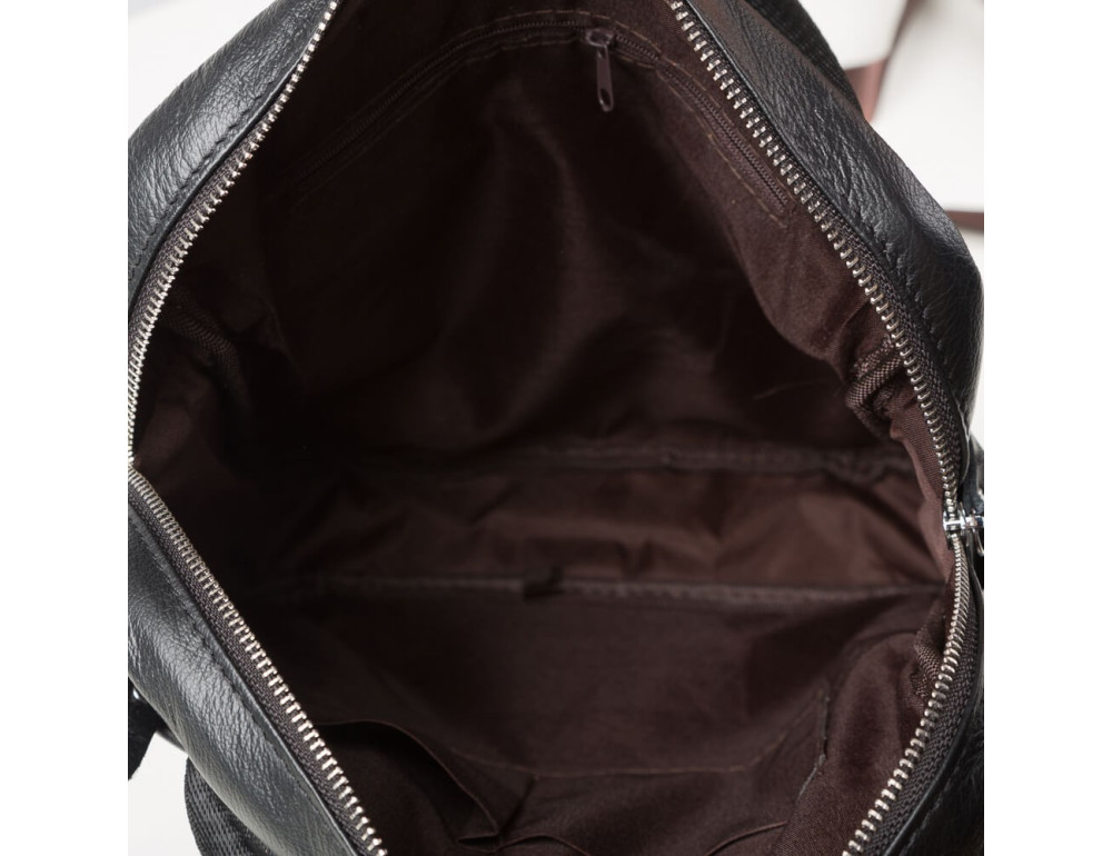 Чоловіча барсетка зі шкіри TIDING BAG M38-8861A чорна - Фотографія № 6