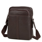 Шкіряна сумка через плече TIDING BAG M47-21109-1C коричнева - Фотографія № 100