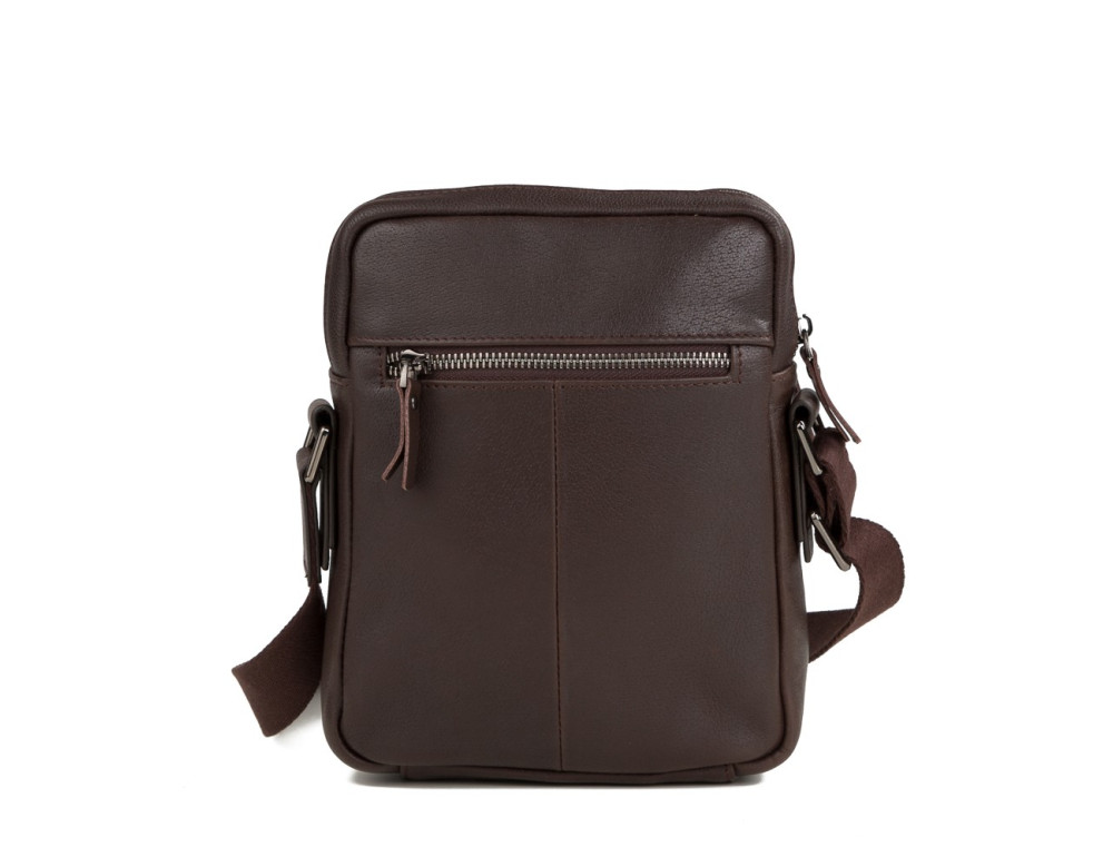 Шкіряна сумка через плече TIDING BAG M47-21109-1C коричнева - Фотографія № 4