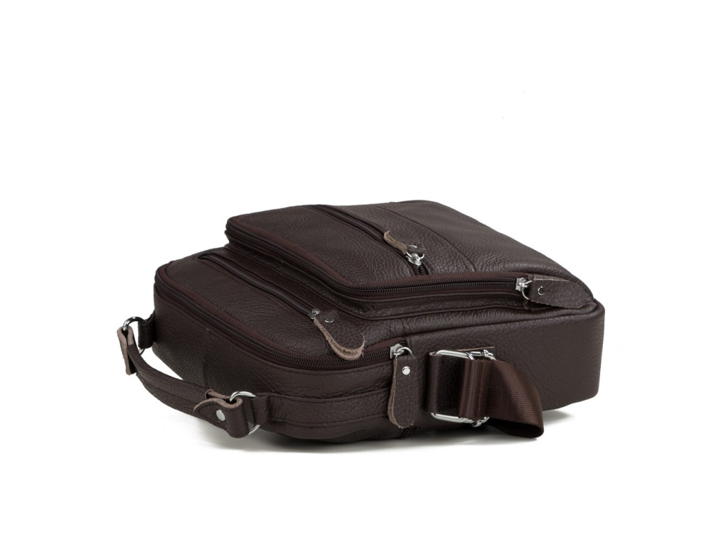 Мужская барсетка из кожи TIDING BAG M38-5112C коричневый - Фото № 4