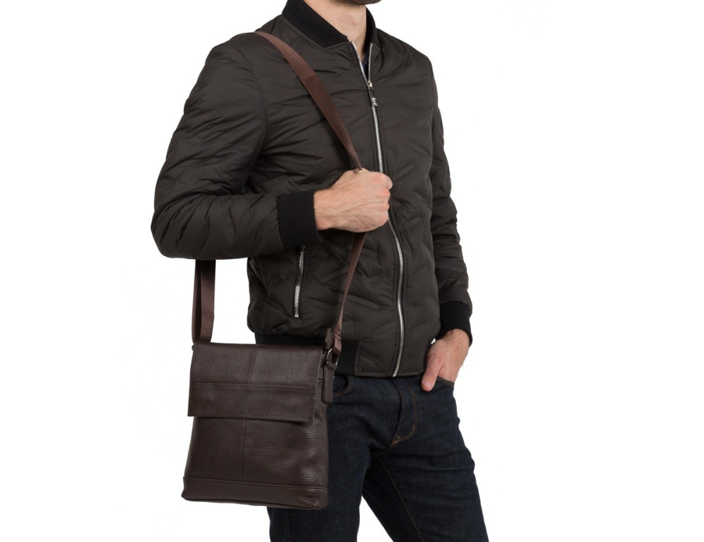 Мужская кожаная сумка-мессенджер TIDING BAG M38-8136C - Фото № 2