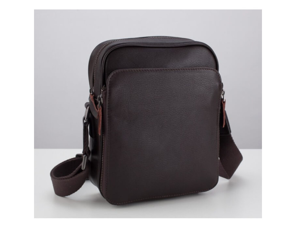 Чоловічий шкіряний месенджер TIDING BAG M47-22005-2C коричневий - Фотографія № 1