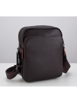 Чоловічий шкіряний месенджер TIDING BAG M47-22005-2C коричневий