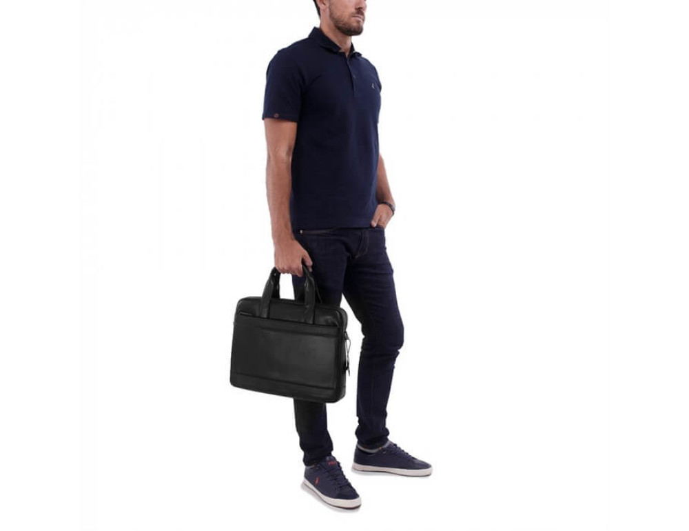Чоловіча шкіряна сумка під макбук TIDING BAG M47-1609A - Фотографія № 5