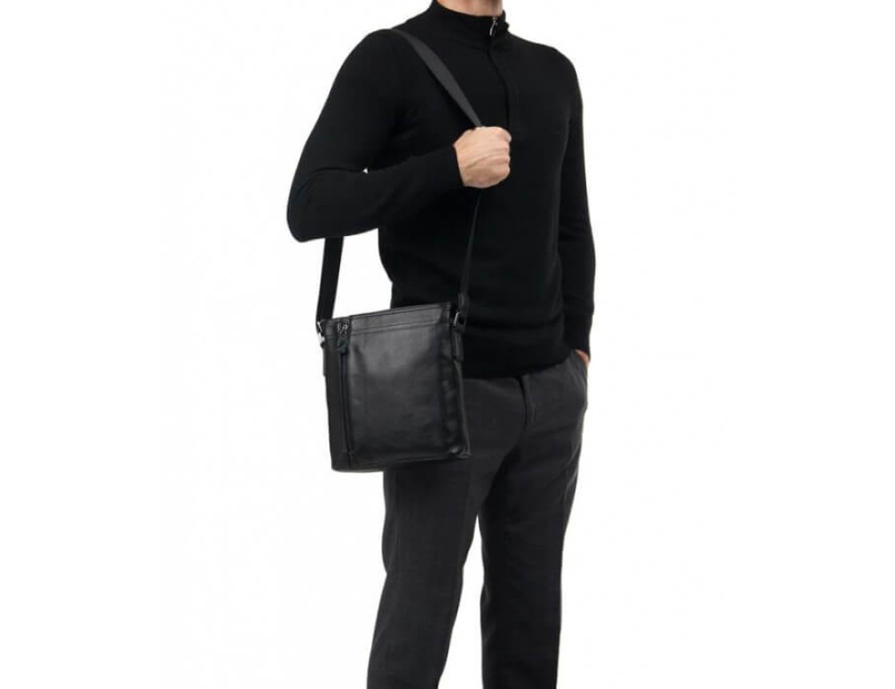 Чоловіча шкіряна сумка на плече TIDING BAG M6917-5A - Фотографія № 6