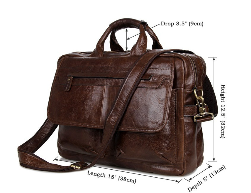 Шкіряна сумка через плече TIDING BAG 7085C - Фотографія № 3