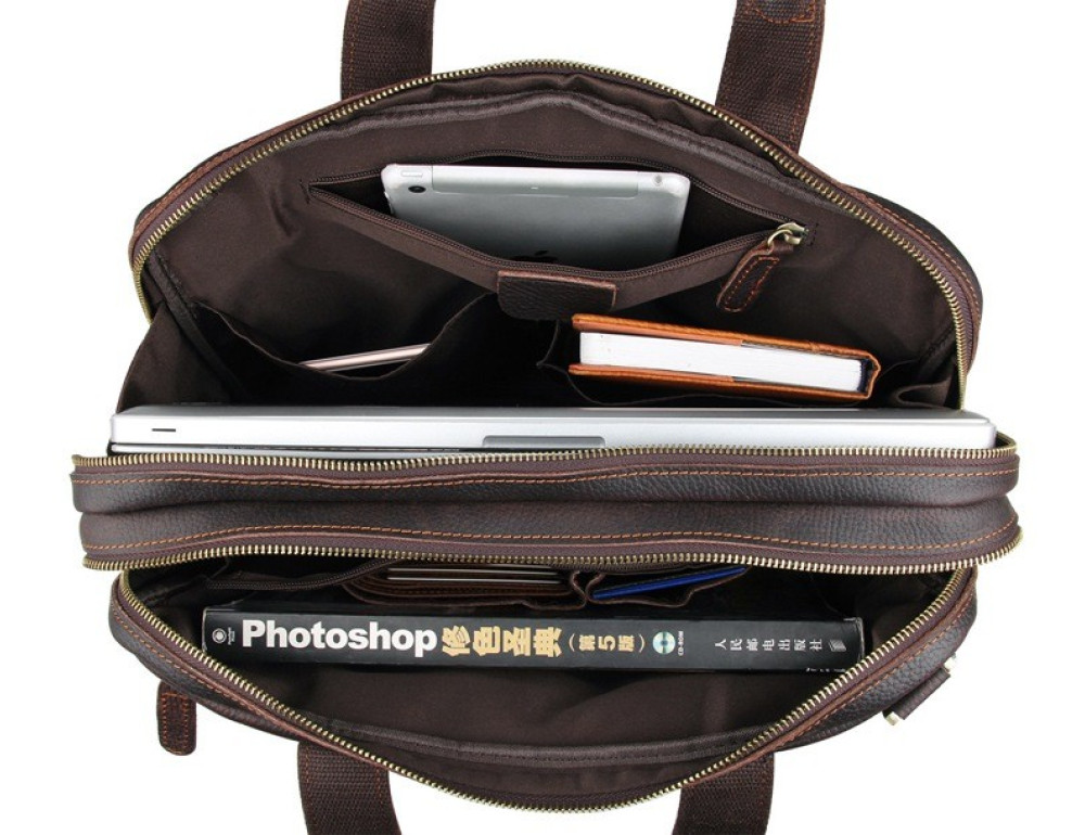 Шкіряна сумка через плече TIDING BAG 7092Q - Фотографія № 6