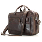 Шкіряна сумка  TIDING BAG 7093C темно-коричнева - Фотографія № 100