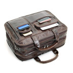 Шкіряна сумка  TIDING BAG 7093C темно-коричнева - Фотографія № 105
