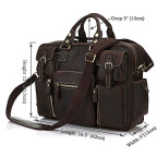Чоловічий шкіряний портфель Jasper Maine JD7028R темно-коричневий - Фотографія № 102