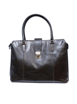 Деловая женская сумка из натуральной кожи Tony Perotti Italico 9715 moro