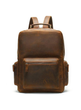 Коричневый кожаный рюкзак для ноутбука 15,6 Vintage 14712