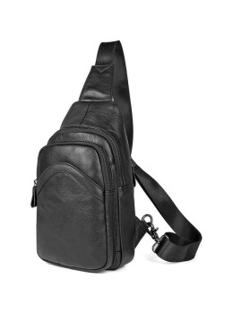 Мужская сумка-слинг чёрного цвета Vintage 14477