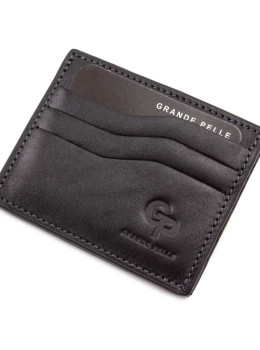 Маленький шкіряний кардхолдер із кишенею для купюр Grande Pelle 305610