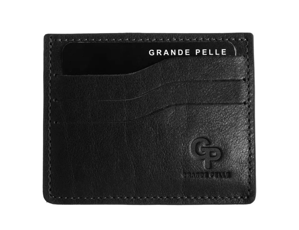 Маленький шкіряний кардхолдер із кишенею для купюр Grande Pelle 305610 - Фотографія № 4