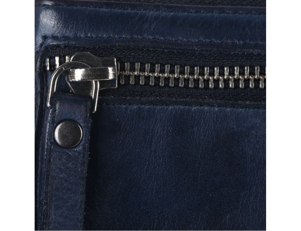 Маленький женский кошелёк из кожи Genicci ARNO-NAVY - Фотографія № 6