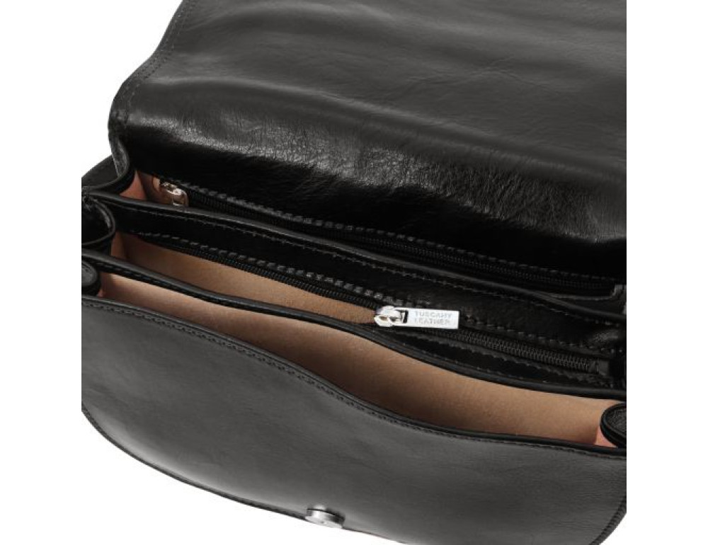 Чорна сумка з натуральної шкіри Tuscany Leather Isabella TL9031 Black - Фотографія № 5