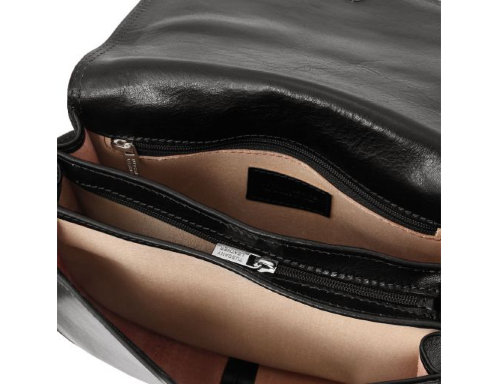 Чорна сумка з натуральної шкіри Tuscany Leather Isabella TL9031 Black - Фотографія № 6