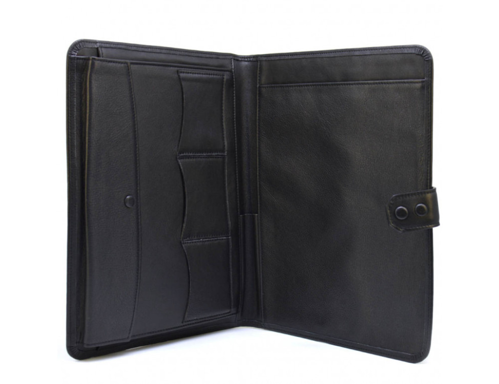 Чёрная кожаная папка для документов А4 TARWA GA-0314-4lx - Фото № 5