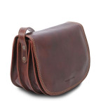 Коричнева шкіряна сумочка через плече Tuscany Leather Isabella TL9031 Brown - Фотографія № 101