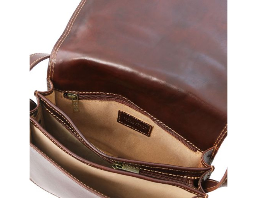 Коричнева шкіряна сумочка через плече Tuscany Leather Isabella TL9031 Brown - Фотографія № 6