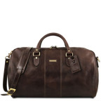 Велика шкіряна сумка дорожня LISBONA Tuscany Leather TL141657 Dark Brown - Фотографія № 100