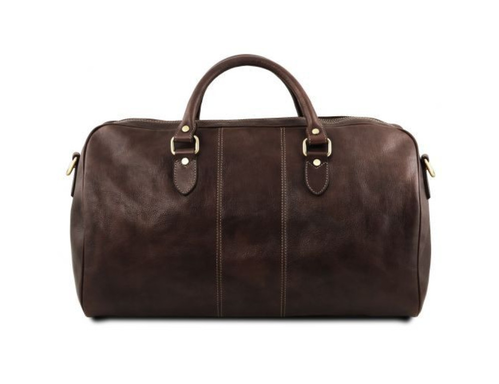 Велика шкіряна сумка дорожня LISBONA Tuscany Leather TL141657 Dark Brown - Фотографія № 3