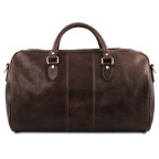 Велика шкіряна сумка дорожня LISBONA Tuscany Leather TL141657 Dark Brown - Фотографія № 102
