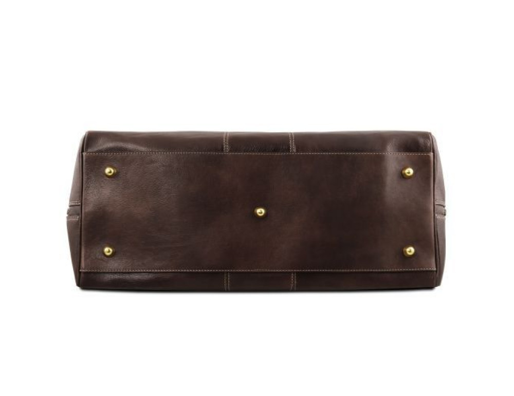 Велика шкіряна сумка дорожня LISBONA Tuscany Leather TL141657 Dark Brown - Фотографія № 4